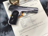 1903 Colt Hammerless .32, Mfg. 1919, Excellent Original Condition. Box/papers, Colt Letter - 16 of 16