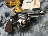 1964 Colt Detective Special, Rare Factory Nickel 3 Inch W/ Box, Excellent Condition - 1 of 25