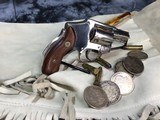 1966 Smith & Wesson model 40 Centennial Revolver, .38 Special, Nickel, Trades Welcome! - 7 of 15