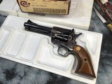 1981 Colt New Frontier Flat Top Target SAA, 44-40, 4 3/4 inch W/Box, Unfired Since Factory - 7 of 14