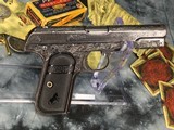 Early Browning Patent marked 1903 Colt, Hand Engraved, .32 acp, 1904 Mfg. - 11 of 21