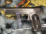 Early Browning Patent marked 1903 Colt, Hand Engraved, .32 acp, 1904 Mfg. - 19 of 21