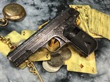 Early Browning Patent marked 1903 Colt, Hand Engraved, .32 acp, 1904 Mfg. - 2 of 21