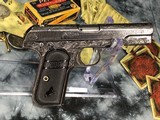 Early Browning Patent marked 1903 Colt, Hand Engraved, .32 acp, 1904 Mfg. - 3 of 21