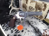 1994 Colt Python, BRIGHT STAINLESS, 6 inch, Unfired Since Factory, W/Box, 99%, Trades Welcome! - 2 of 16