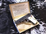 Colt 1908 Pocket Hammerless , .380 acp, Hand Engraved, Boxed - 8 of 18