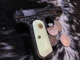 Colt 1908 Pocket Hammerless , .380 acp, Hand Engraved, Boxed - 17 of 18