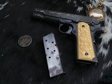 1918 Mfg. Colt 1911 US Army WWI, Engraved W/ Carved Ivory Grips, - 2 of 25