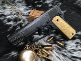 1918 Mfg. Colt 1911 US Army WWI, Engraved W/ Carved Ivory Grips, - 15 of 25
