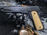 1918 Mfg. Colt 1911 US Army WWI, Engraved W/ Carved Ivory Grips, - 8 of 25