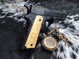 1918 Mfg. Colt 1911 US Army WWI, Engraved W/ Carved Ivory Grips, - 17 of 25