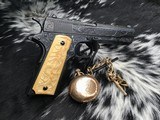 1918 Mfg. Colt 1911 US Army WWI, Engraved W/ Carved Ivory Grips, - 13 of 25