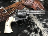 1905 Colt SAA Bisley, .38/40, Beautiful Hand Engraved, Stags, 4 3/4 inch, Gorgeous, Trades Welcome! - 9 of 25