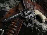 1905 Colt SAA Bisley, .38/40, Beautiful Hand Engraved, Stags, 4 3/4 inch, Gorgeous, Trades Welcome! - 2 of 25