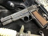 WWII FN High Power, Nazi Proofed, 100% Engraved W/Holster, - 1 of 25