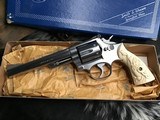 Smith & Wesson 66-1 Stainless Combat Magnum W/ Dragon Carved Ivory Grips, Boxed, One owner unfired. Trades Welcome! - 1 of 20