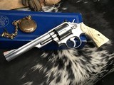 Smith & Wesson 66-1 Stainless Combat Magnum W/ Dragon Carved Ivory Grips, Boxed, One owner unfired. Trades Welcome! - 19 of 20