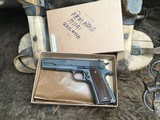 1945 Remington Rand 1911A1 Unissued, Boxed W/NRA Receipt .45acp, 99%, Boyt Holster - 24 of 25