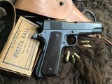 1945 Remington Rand 1911A1 Unissued, Boxed W/NRA Receipt .45acp, 99%, Boyt Holster - 7 of 25