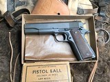 1945 Remington Rand 1911A1 Unissued, Boxed W/NRA Receipt .45acp, 99%, Boyt Holster - 1 of 25