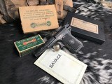 1907 Savage Pistol, Engraved & Boxed, .32acp. Gorgeous, Trades Welcome - 7 of 22