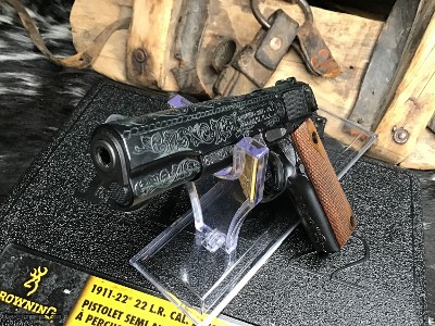 Browning 1911-22 NIB, Hand Engraved W/3Mags, Trades Welcome - Image 10 of 14