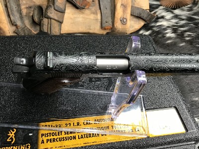 Browning 1911-22 NIB, Hand Engraved W/3Mags, Trades Welcome - Image 11 of 14