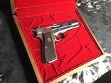 1978 Belgium Browning 100 Ann. Hi-Power Pistol, Nickel, Cased Stunning, Trades Welcome - 7 of 22