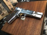 1978 Belgium Browning 100 Ann. Hi-Power Pistol, Nickel, Cased Stunning, Trades Welcome - 4 of 22