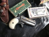 Remington model 95 Derringer, Nickel, Ivory, Boxed, .41 RF, TRADES WELCOME - 11 of 16
