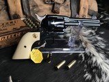 1989 Colt SAA, 44-40, 4 3/4 inch,Royal Blue, Factory Ivory Grips W/Colt Letter, Custom Shop Beauty, Boxed, Trades Welcome! - 11 of 25