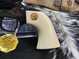 1989 Colt SAA, 44-40, 4 3/4 inch,Royal Blue, Factory Ivory Grips W/Colt Letter, Custom Shop Beauty, Boxed, Trades Welcome! - 6 of 25