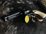 1989 Colt SAA, 44-40, 4 3/4 inch,Royal Blue, Factory Ivory Grips W/Colt Letter, Custom Shop Beauty, Boxed, Trades Welcome! - 15 of 25