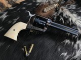 1987 Colt Custom Shop SAA, 4 3/4 inch, .45 Colt, preban Elephant Ivory Grips, Unfired, Gorgeous, Trades Welcome! - 2 of 25
