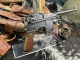1920 C96 Mauser Red 9 Broomhandle, 9mm, Full Rig, No Import Marking, Trades Welcome! - 2 of 25