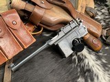 1920 C96 Mauser Red 9 Broomhandle, 9mm, Full Rig, No Import Marking, Trades Welcome! - 3 of 25