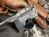 1920 C96 Mauser Red 9 Broomhandle, 9mm, Full Rig, No Import Marking, Trades Welcome! - 6 of 25