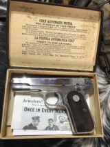 1928 Mfg. 1908 Colt Hammerless, .380 acp., Nickel W/Box, Trades Welcome! - 19 of 23