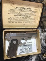 1928 Mfg. 1908 Colt Hammerless, .380 acp., Nickel W/Box, Trades Welcome! - 20 of 23