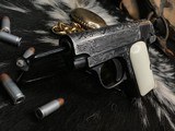 1908 Colt Vest Pocket 25, Engraved W/Ivory Grips, 25acp. - 15 of 15