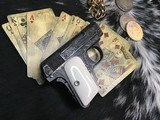 1908 Colt Vest Pocket 25, Engraved W/Ivory Grips, 25acp. - 1 of 15