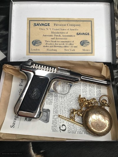 1914 Mfg. Savage .380 Pistol, Rare Nickel Finish Gun, Factory Letter, Boxed - Image 2 of 25