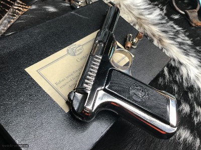1914 Mfg. Savage .380 Pistol, Rare Nickel Finish Gun, Factory Letter, Boxed - Image 15 of 25