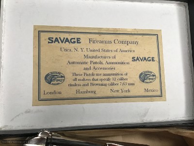 1914 Mfg. Savage .380 Pistol, Rare Nickel Finish Gun, Factory Letter, Boxed - Image 10 of 25