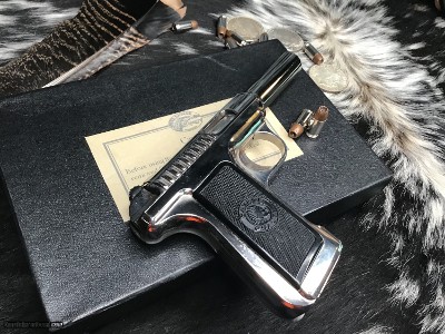 1914 Mfg. Savage .380 Pistol, Rare Nickel Finish Gun, Factory Letter, Boxed - Image 13 of 25