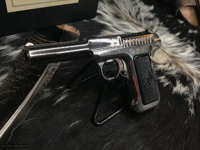 1914 Mfg. Savage .380 Pistol, Rare Nickel Finish Gun, Factory Letter, Boxed - Image 17 of 25
