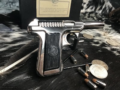 1914 Mfg. Savage .380 Pistol, Rare Nickel Finish Gun, Factory Letter, Boxed - Image 24 of 25