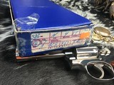 Sold layaway-1982 Smith & Wesson model 586 no-dash,
“Distinguished .357 Combat Magnum Revolver “ Nickel, Boxed, 4 inch. - 11 of 25