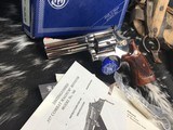 Sold layaway-1982 Smith & Wesson model 586 no-dash,
“Distinguished .357 Combat Magnum Revolver “ Nickel, Boxed, 4 inch. - 2 of 25