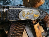 1937 Winchester Model 42 Solid Rib Skeet Pump .410 Shotgun, Signed, Angelo Bee Engraved W/Gold Game Scenes, Stunning! Trades Welcome! - 2 of 22